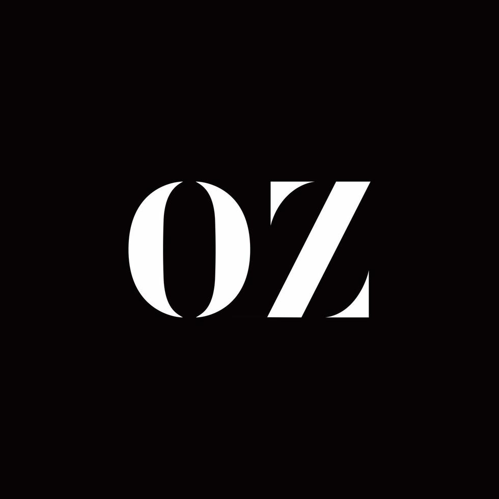 oz logotyp brev initial logo designmall vektor