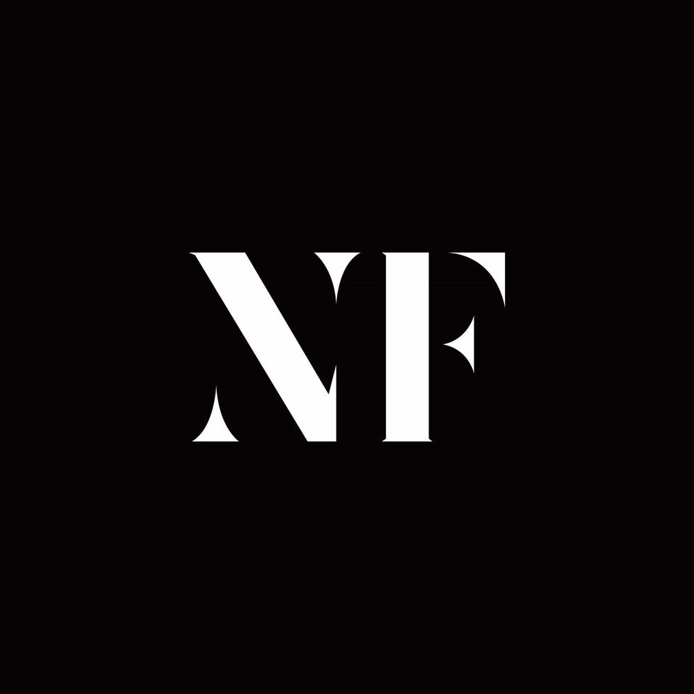 nf logo brief erste logo design vorlage vektor