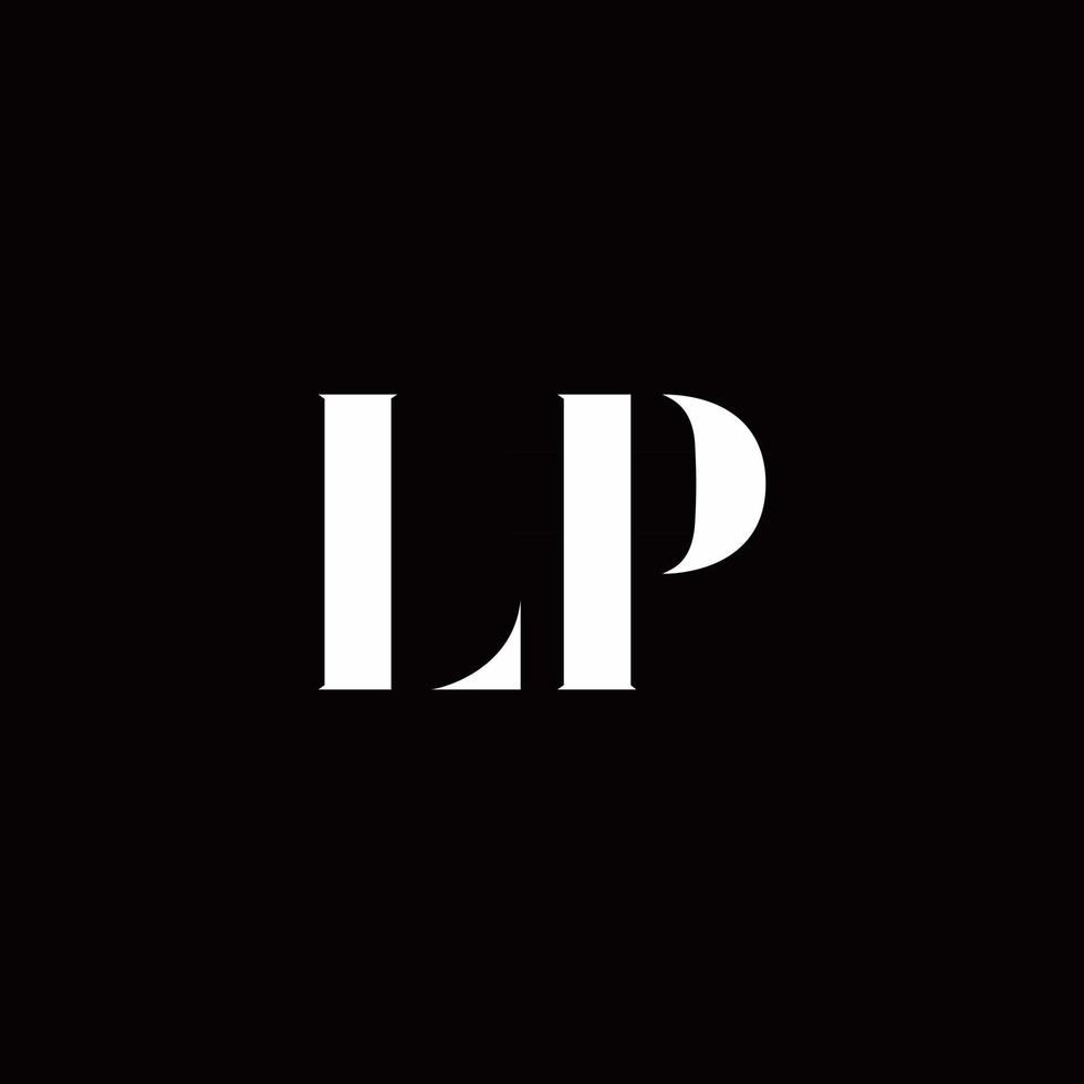 lp-logo buchstaben erste logo design vorlage vektor