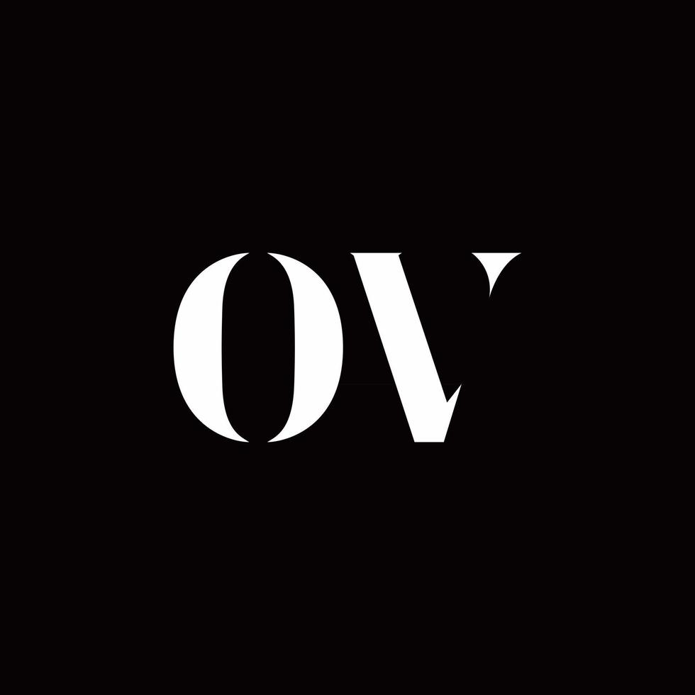 ov logotyp brev initial logotyp designmall vektor