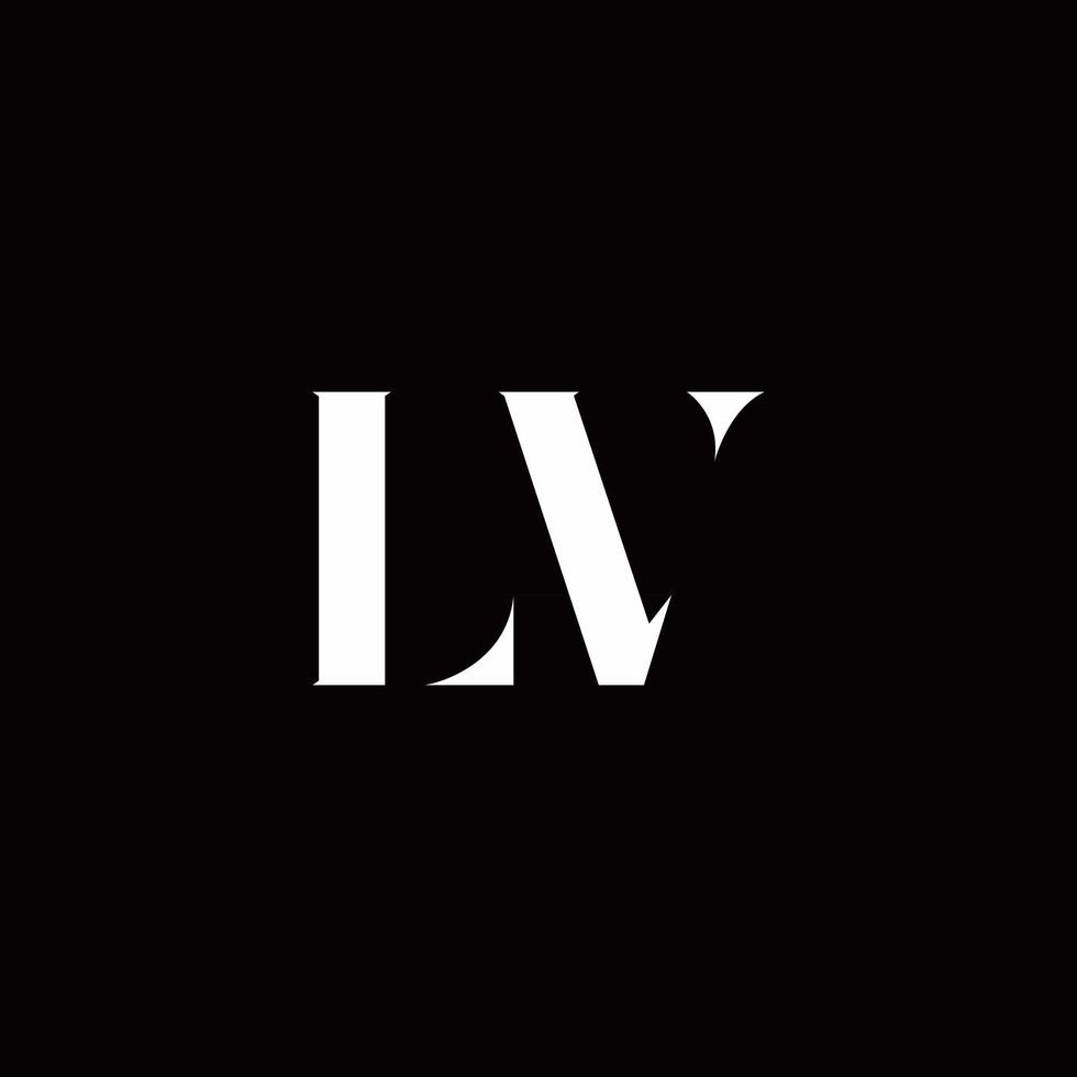 lv logotyp brev initial logo designmall vektor