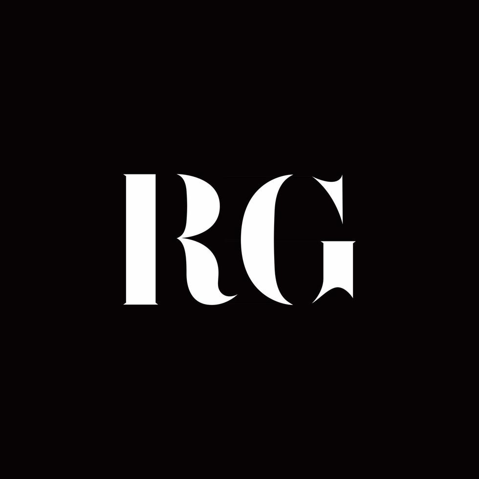 rg logotyp brev initial logo designmall vektor