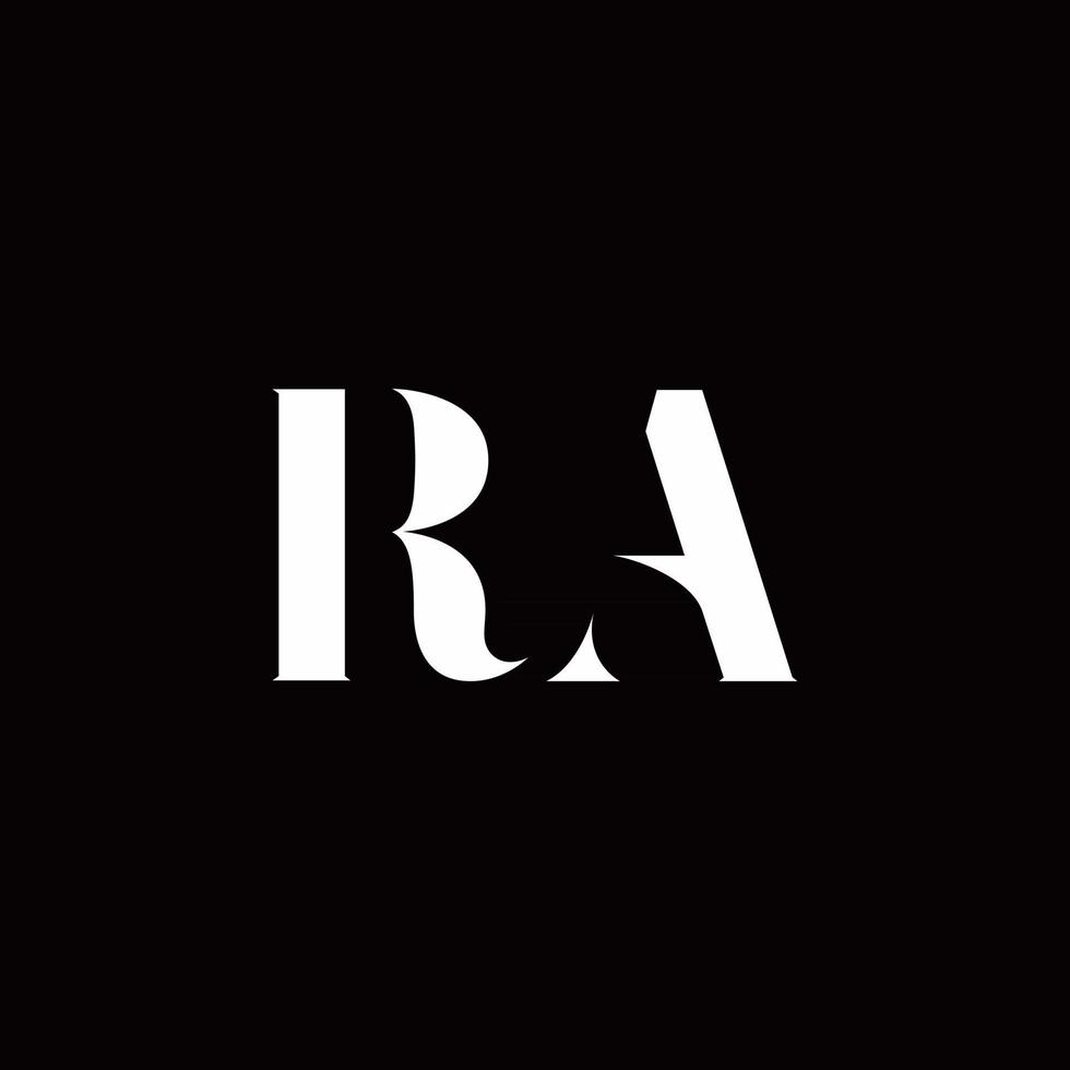 ra logotyp brev initial logotyp designmall vektor