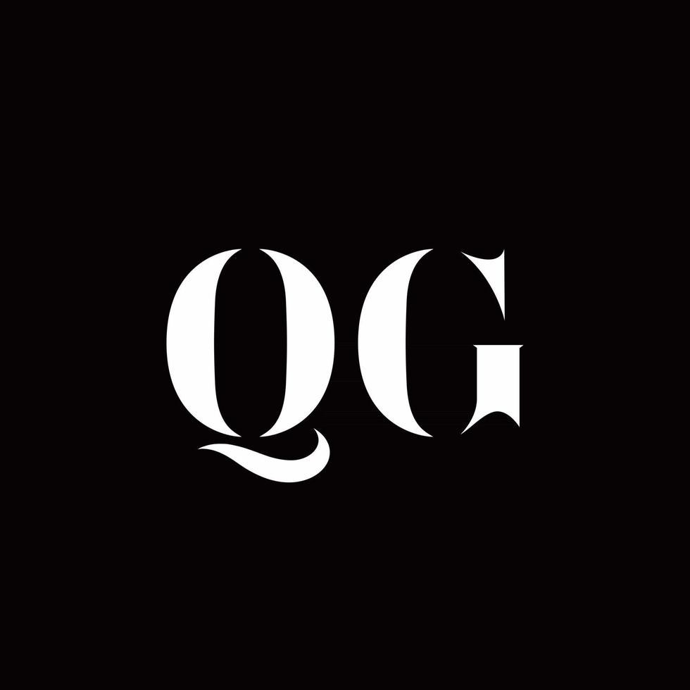 qg logotyp brev initial logo designmall vektor