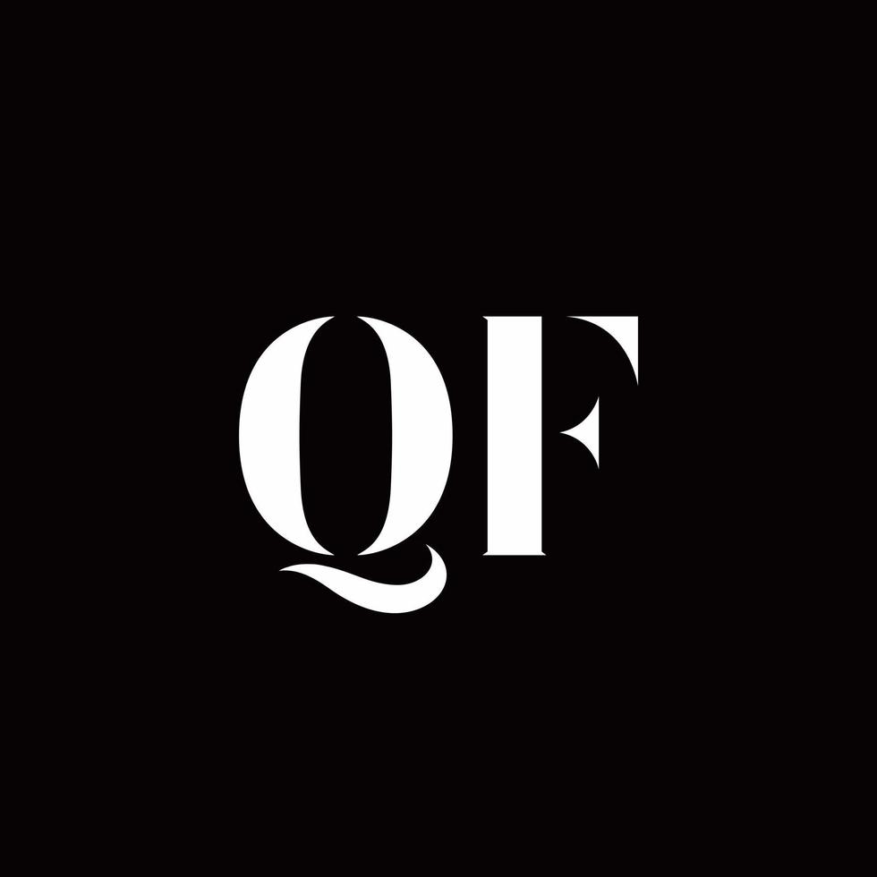 qf logotyp brev initial logo designmall vektor