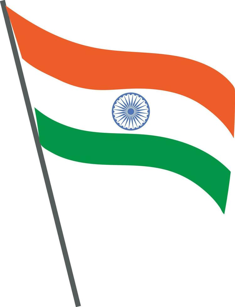 illustration av realistisk indisk flagga. vektor