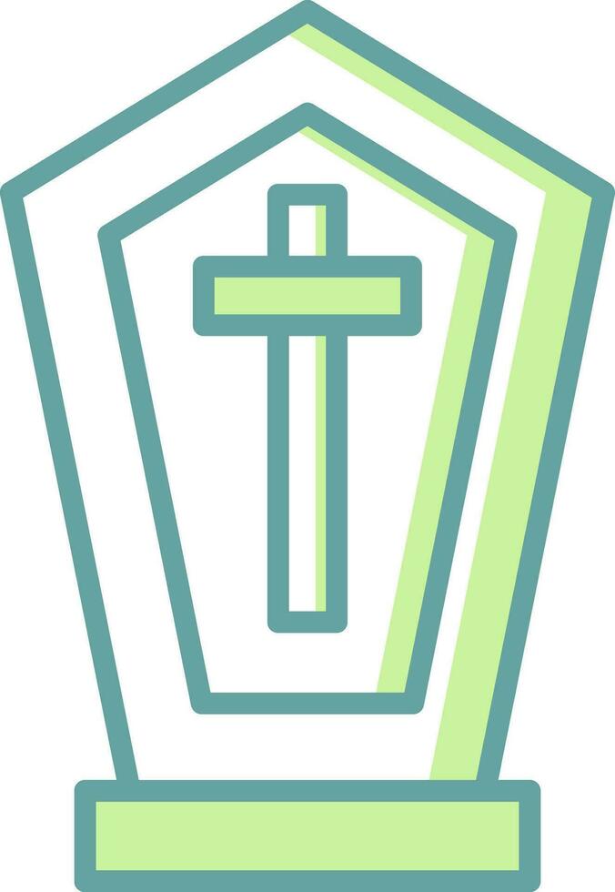 illustration av gravsten ikon i platt stil. vektor