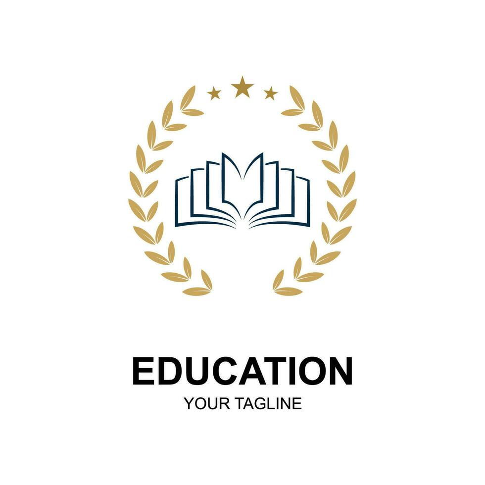 Bildung Logo Design mit Junggeselle Deckel und Buch Konzept mit kreativ Idee vektor