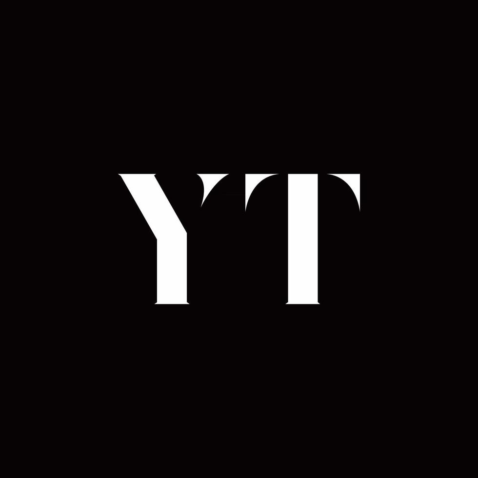 yt-Logo-Brief-Anfangslogo-Designvorlage vektor