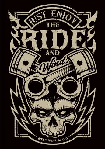 Bara njut av Ride Vector Biker Art