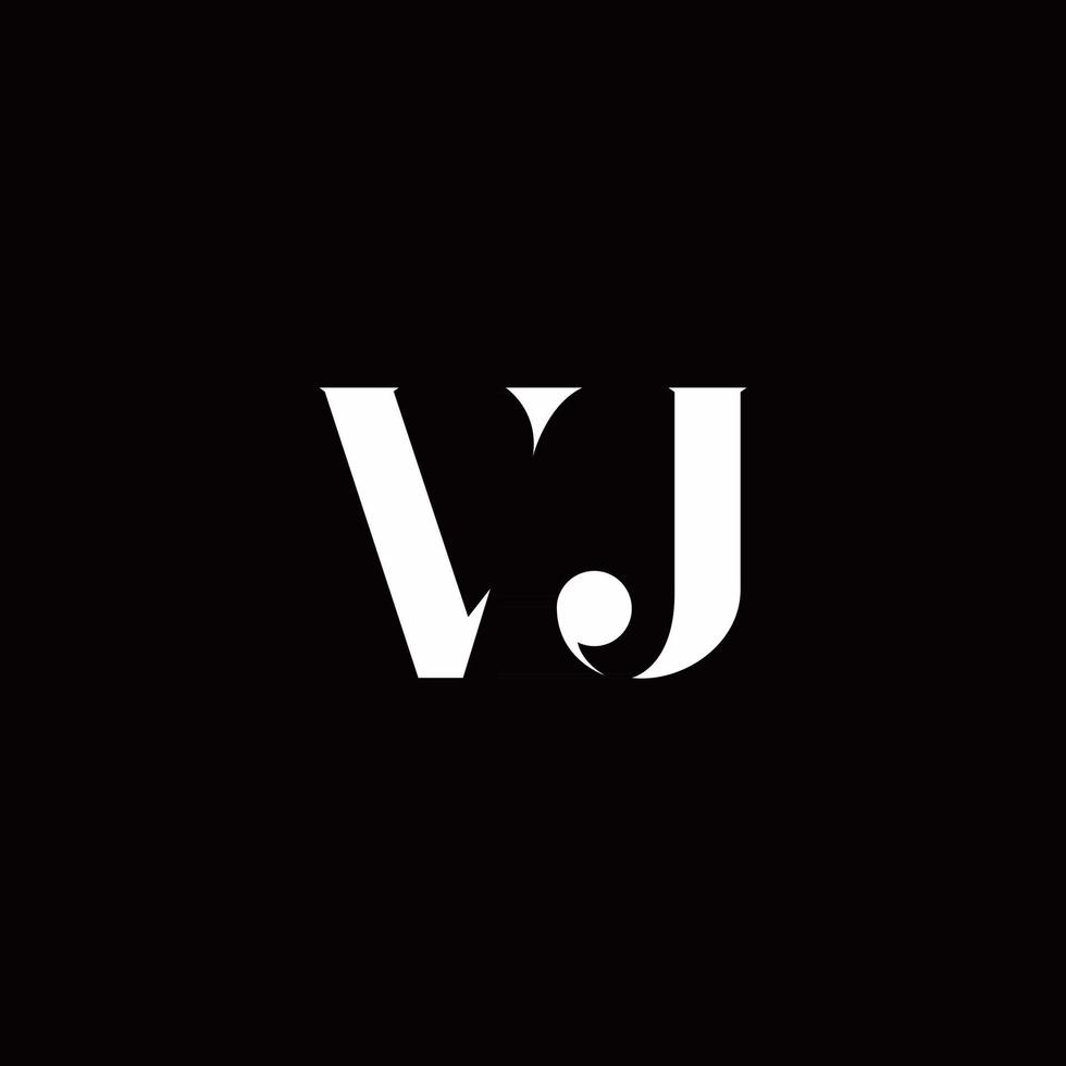 vj logotyp brev initial logo designmall vektor