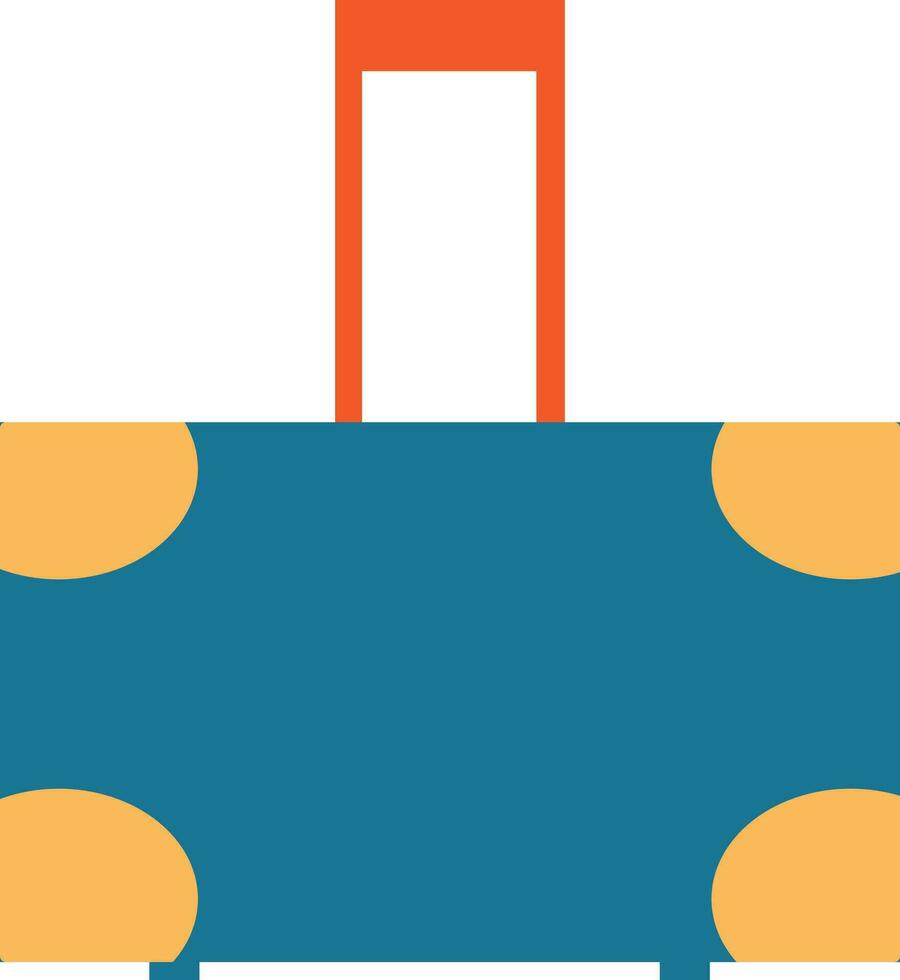 Reise Tasche oder Koffer Symbol im eben Stil. vektor