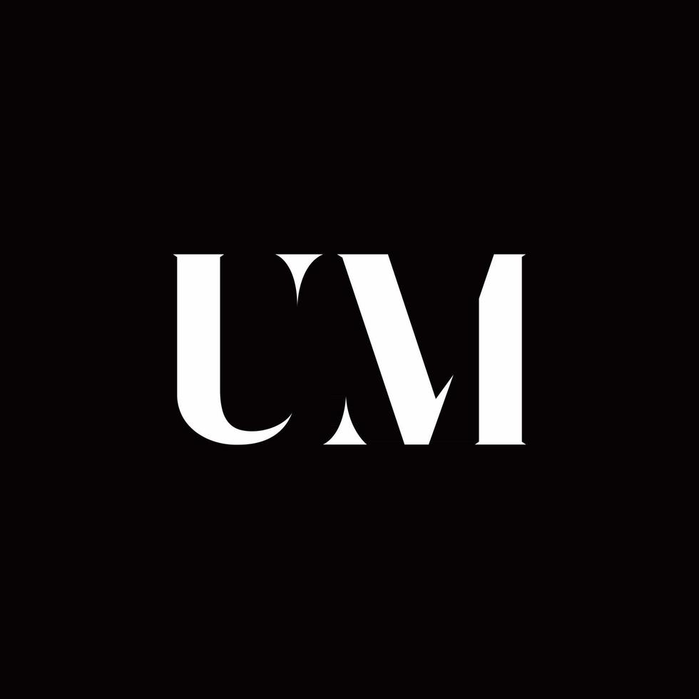 um logotyp brev initial logo designmall vektor