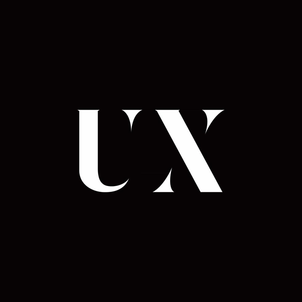 ux logotyp brev initial logo designmall vektor
