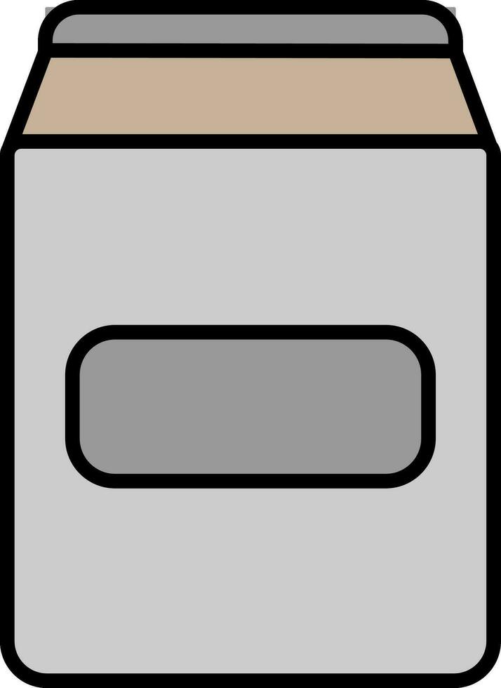illustration av en burk i grå Färg. vektor
