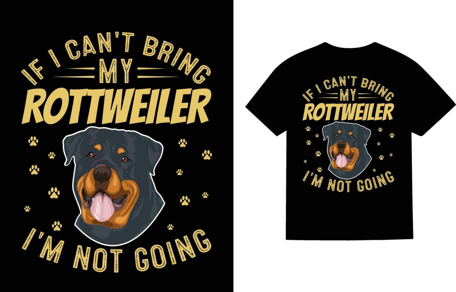 rottweiler hund t-shirt design vektor