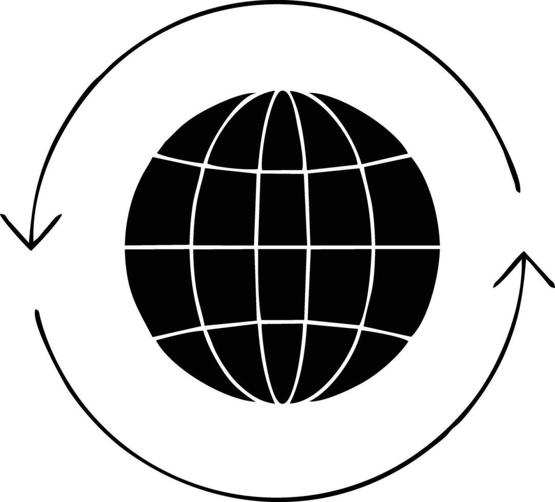 Globus Planet Erde Symbol Symbol Bild Vektor