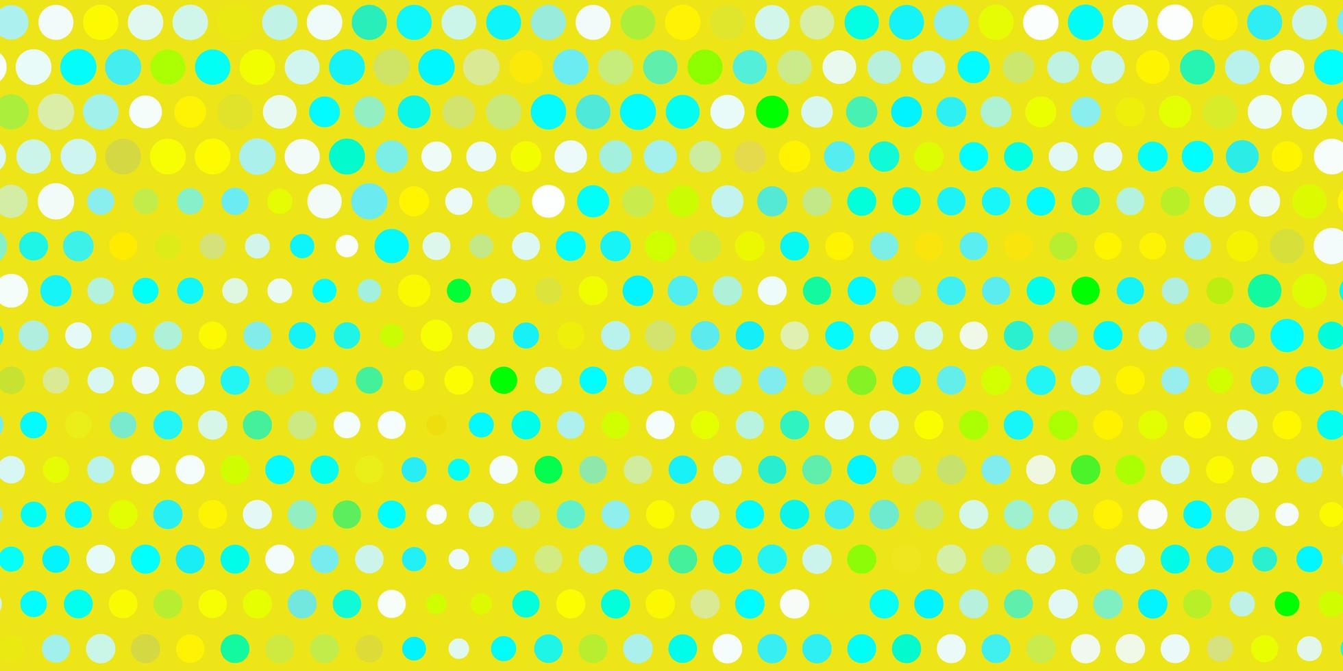 ljusblå, gul vektormall med cirklar. vektor
