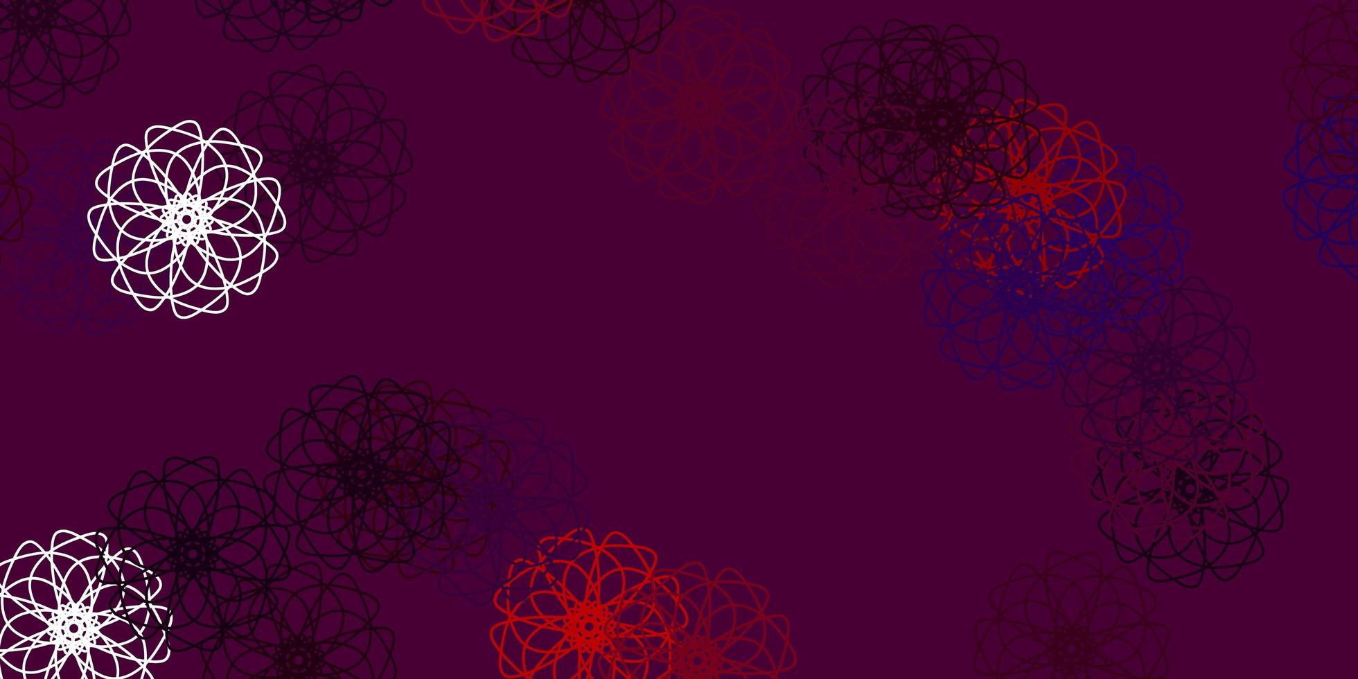 natürliches Layout des hellblauen, roten Vektors mit Blumen. vektor