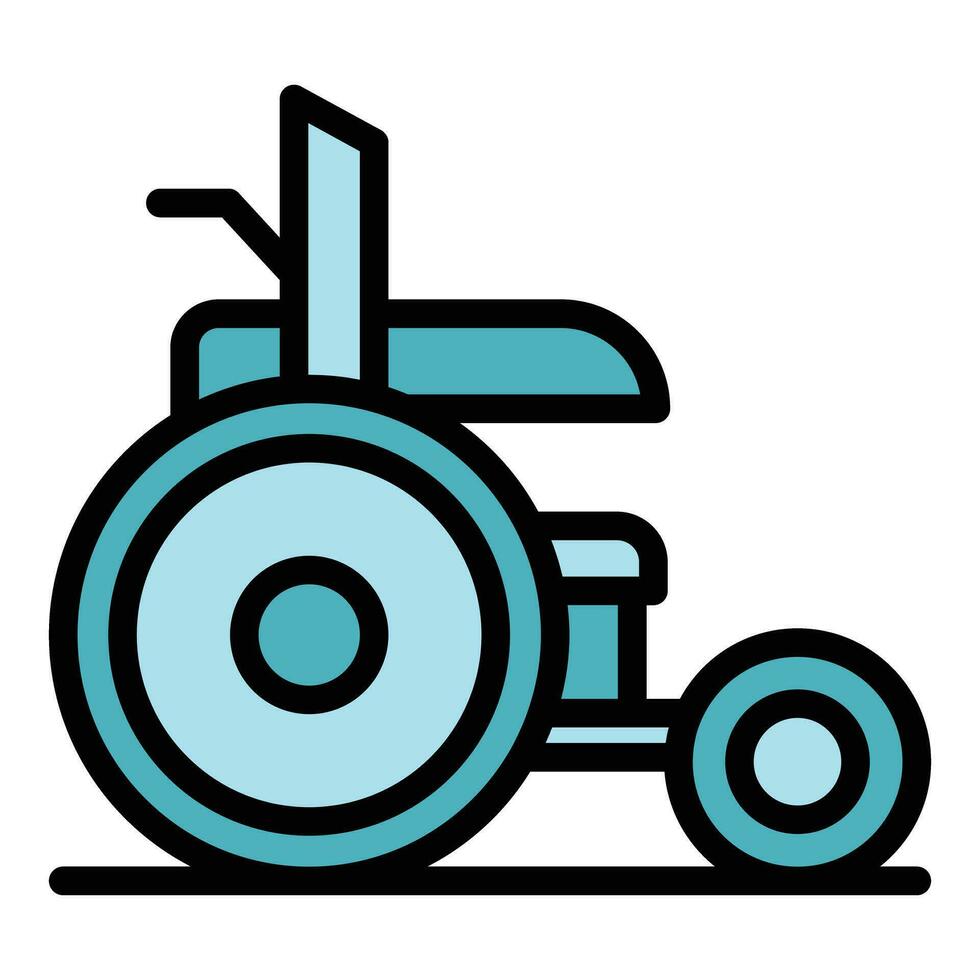 rullstol fordon ikon vektor platt