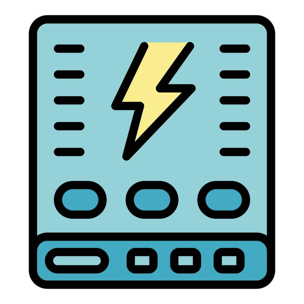 bärbar dator powerbank ikon vektor platt