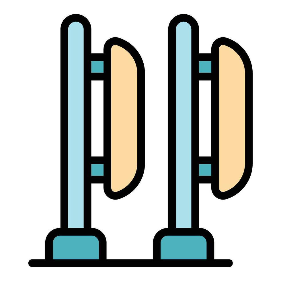 Windschutzscheibe Wischer Stand Symbol Vektor eben