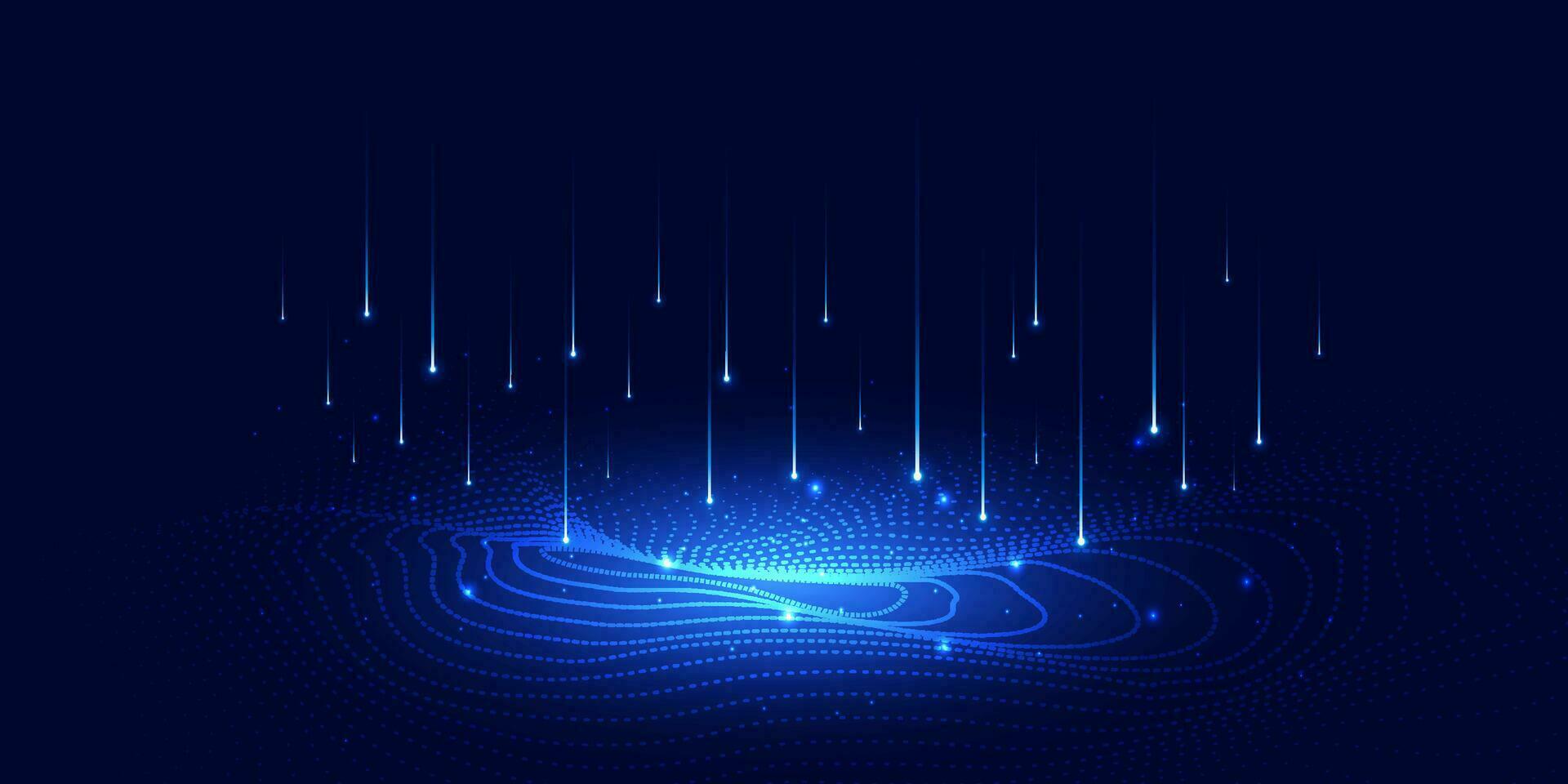 digital teknologi hastighet ansluta blå grön bakgrund, cyber nano information, abstrakt kommunikation, innovation framtida tech data, internet nätverk förbindelse, ai stor data, linje punkt illustration 3d vektor