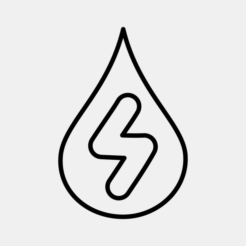 Symbol Wasser Energie. Ökologie und Umgebung Elemente. Symbole im Linie Stil. gut zum Drucke, Poster, Logo, Infografiken, usw. vektor