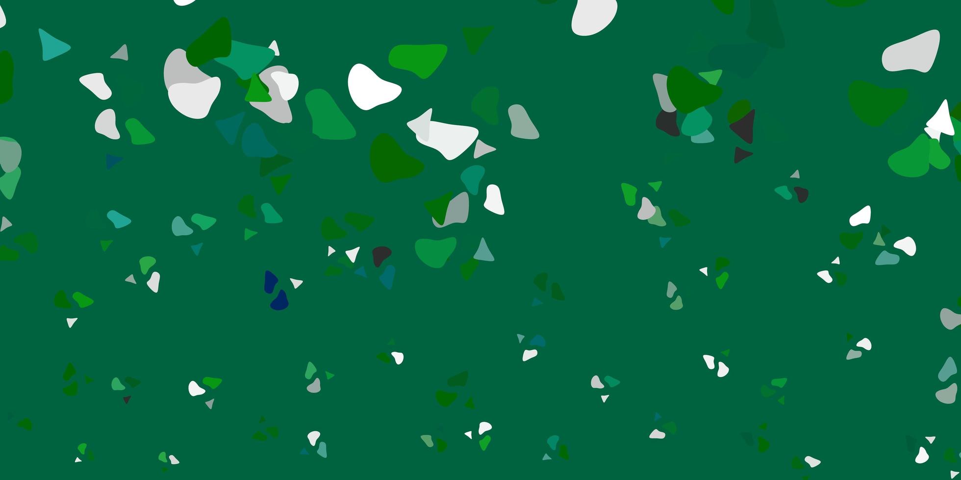 hellgrüner Vektorhintergrund mit chaotischen Formen. vektor
