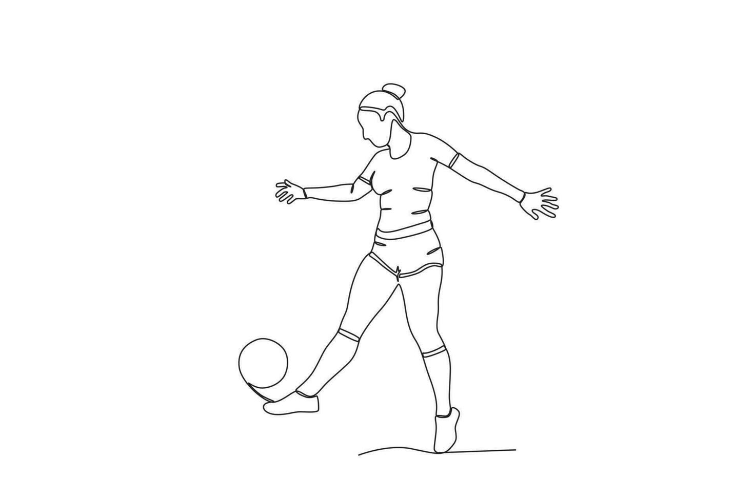 ein Frau gefangen das Ball vektor