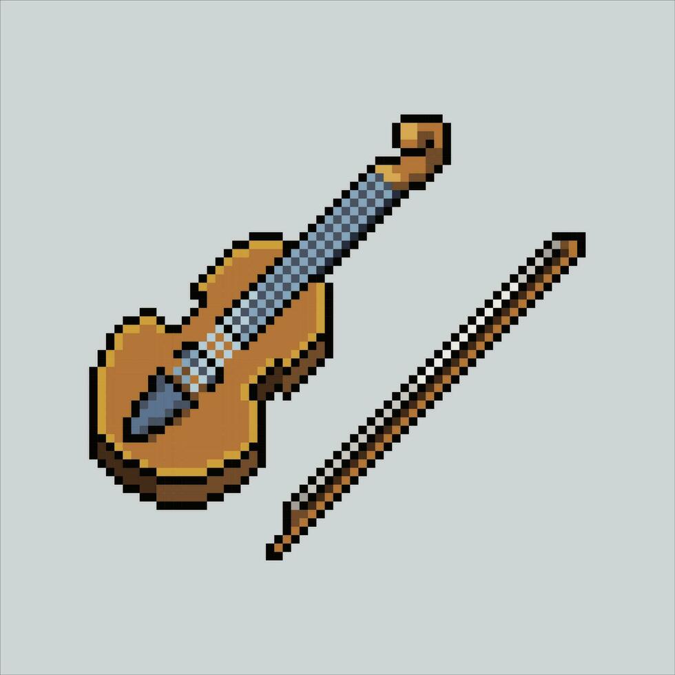 Pixel Kunst Illustration Geige. pixelig Geige. Violine Musik- Symbol pixelig zum das Pixel Kunst Spiel und Symbol zum Webseite und Video Spiel. alt Schule retro. vektor