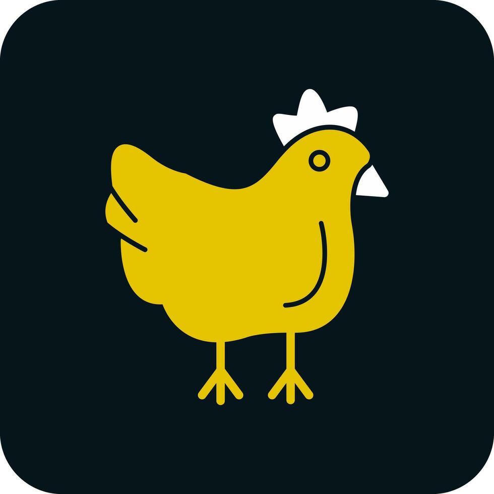 Huhn-Vektor-Icon-Design vektor