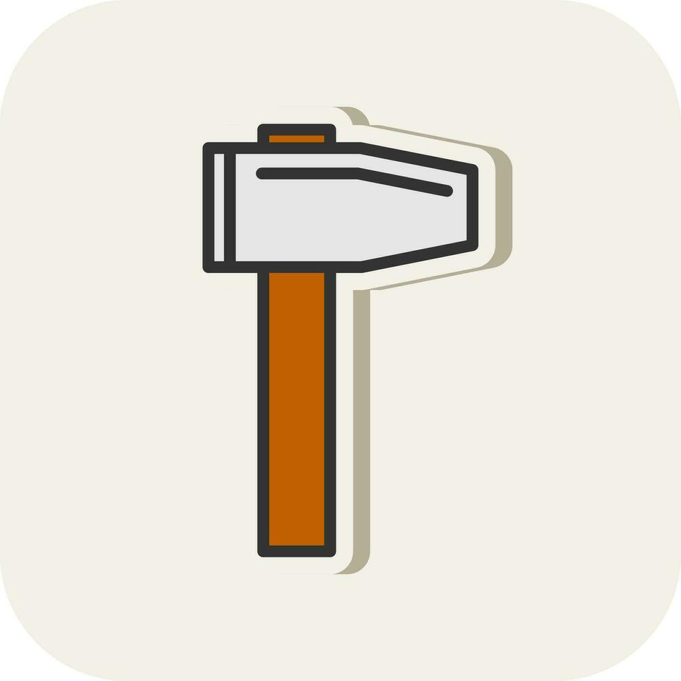 Hammer-Vektor-Icon-Design vektor