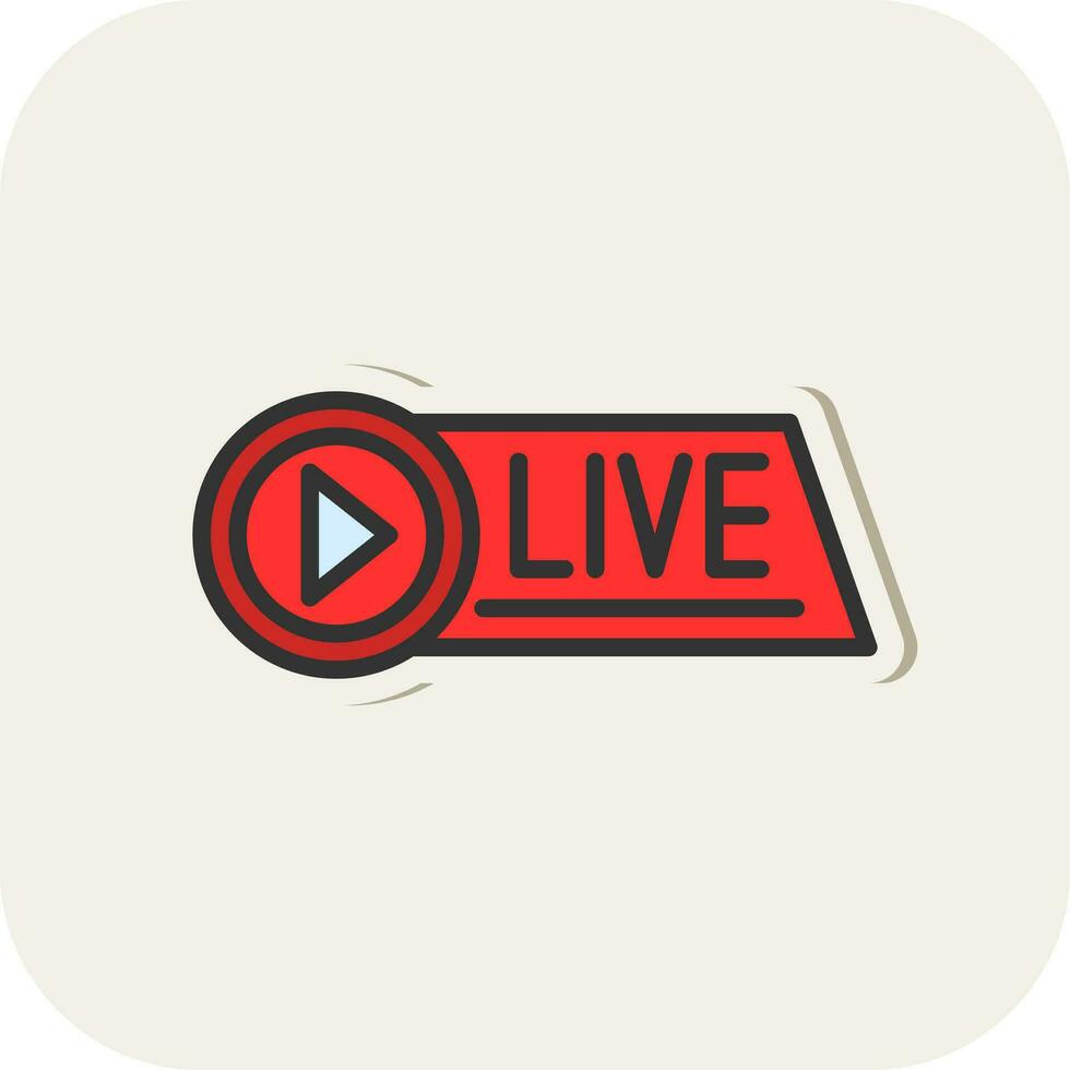 Live-Streaming-Vektor-Icon-Design vektor