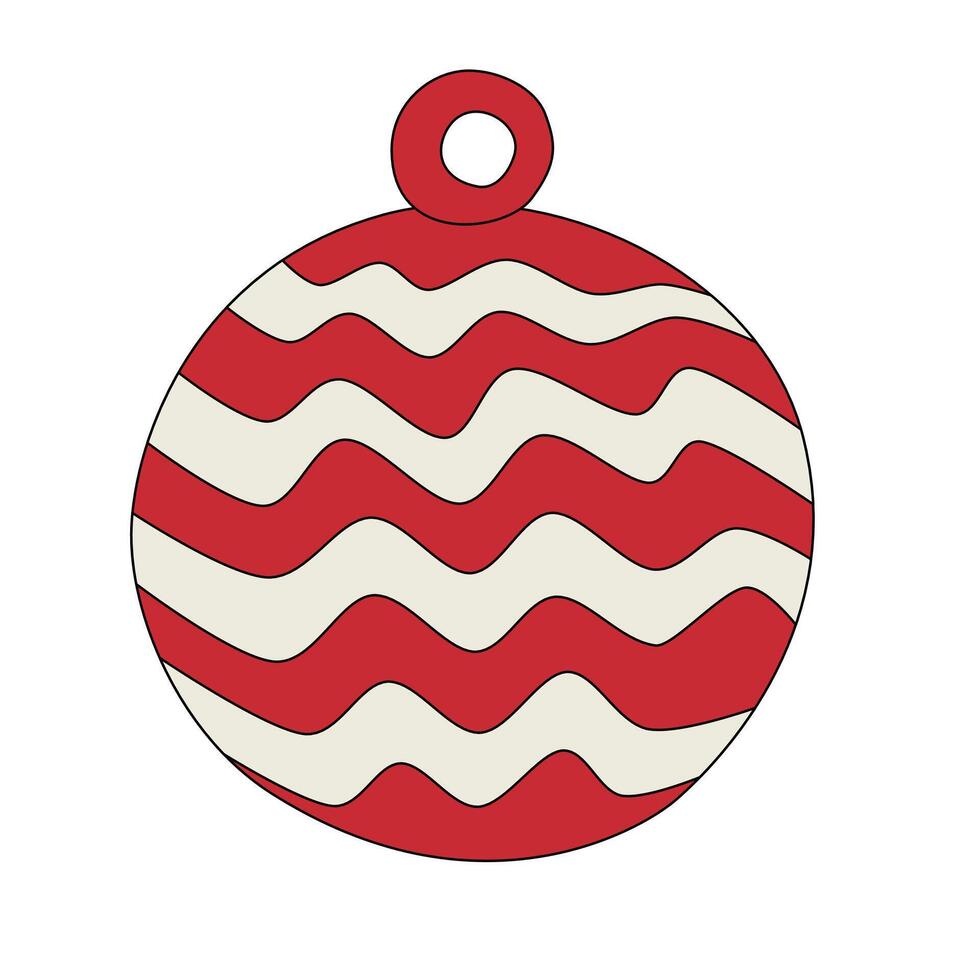 ein Weihnachten Ornament Ball Vektor isoliert auf Weiß Hintergrund im ein minimal Weihnachten Konzept