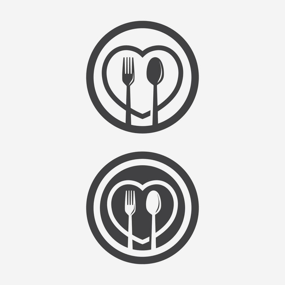 Küche und Koch Logo Essen Symbol resto und Cafe Design Vektor Grafik Illustration