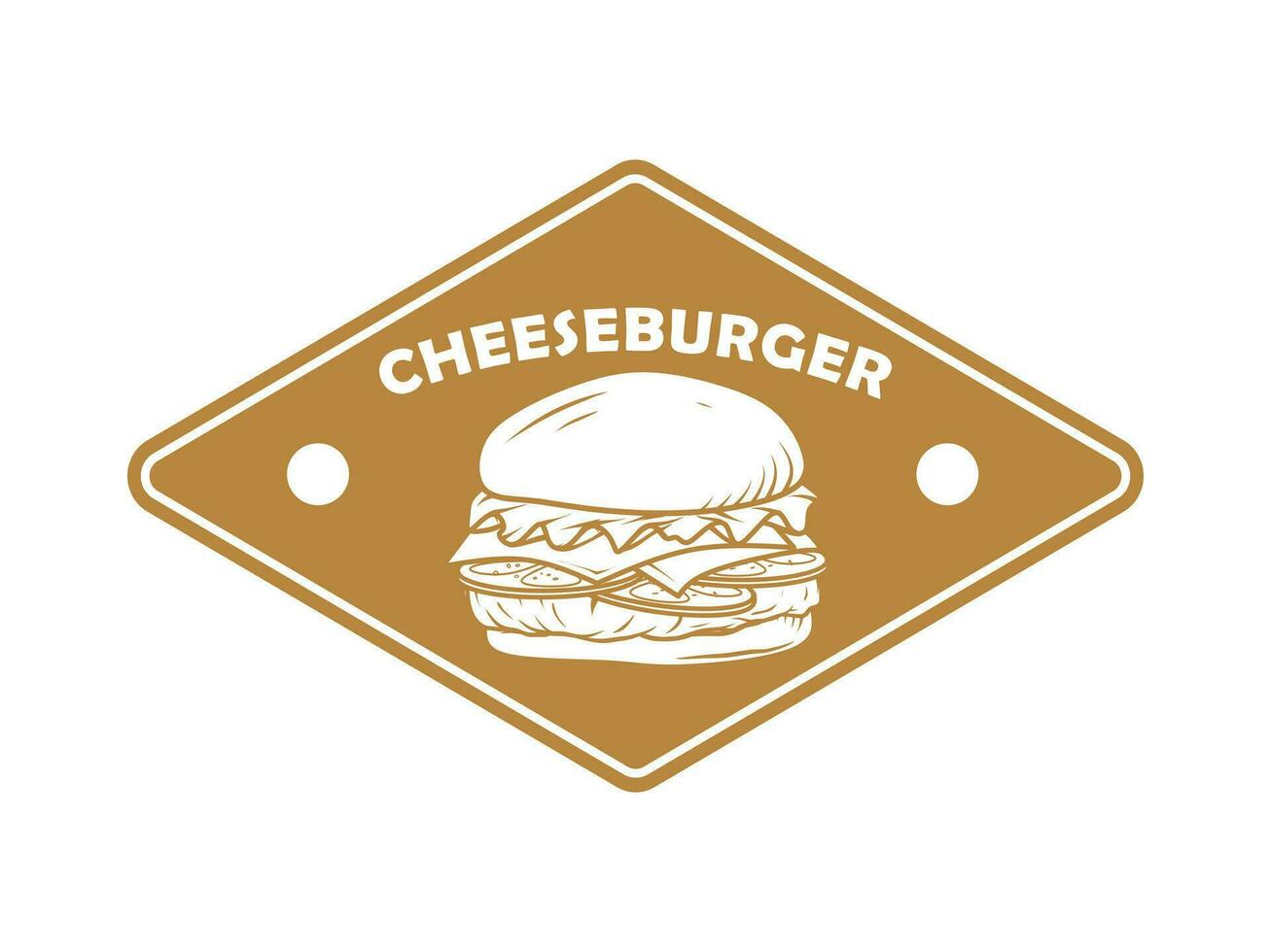 Käse Burger Abzeichen Logo Vorlage vektor