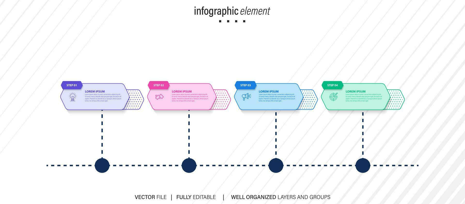 infographic pilar med steg upp alternativ. vektor mall i platt design stil