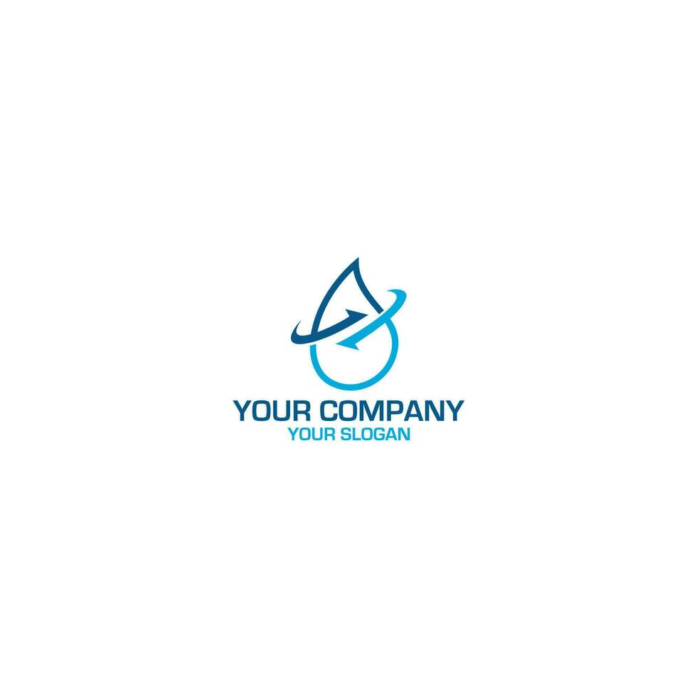 återvinna vatten logotyp design vektor