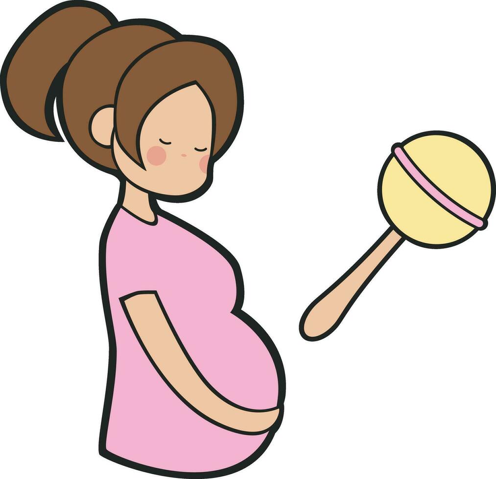 Baby und Mutterschaft Symbol Vektoren. süß Symbole zum Baby und Mutterschaft thematisch Vektor