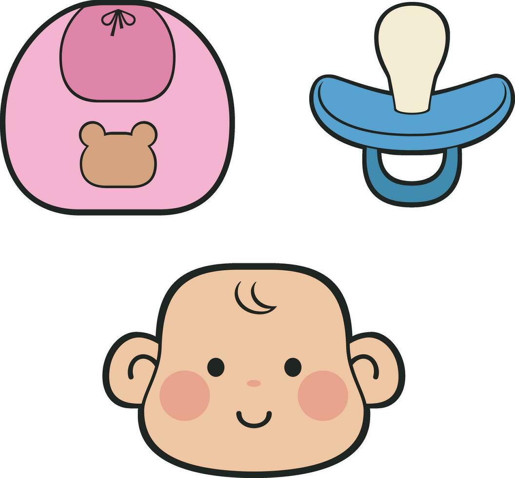 Baby und Mutterschaft Symbol Vektoren. süß Symbole zum Baby und Mutterschaft thematisch Vektor