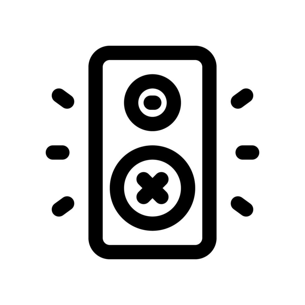 Musik- Lautsprecher Symbol. Vektor Symbol zum Ihre Webseite, Handy, Mobiltelefon, Präsentation, und Logo Design.