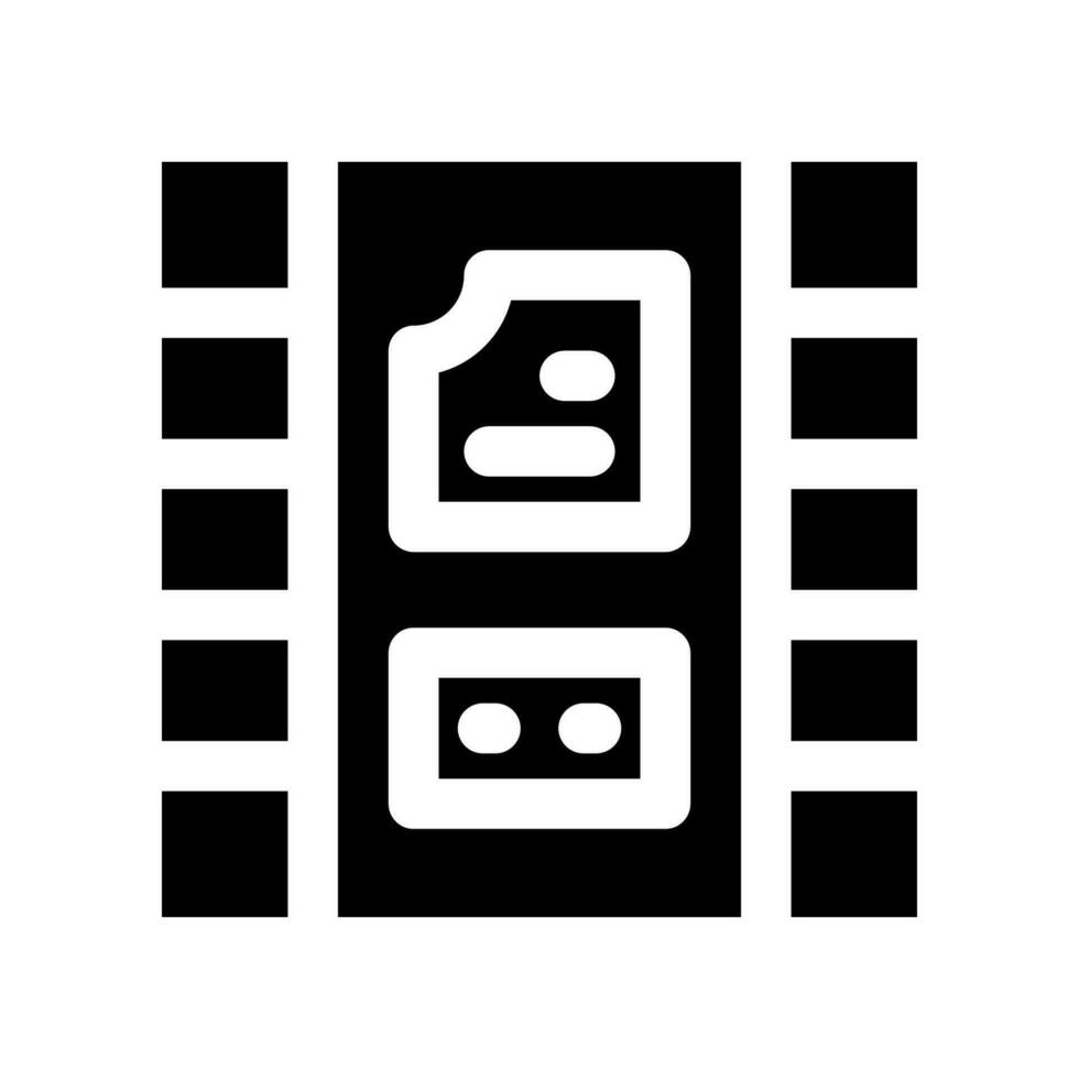 Clip Film Symbol. Vektor Symbol zum Ihre Webseite, Handy, Mobiltelefon, Präsentation, und Logo Design.