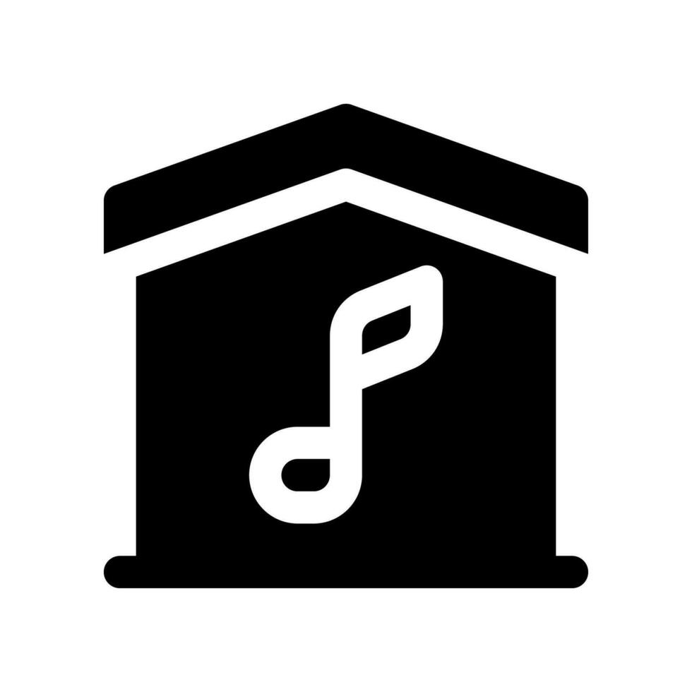 Zuhause Musik- Symbol. Vektor Symbol zum Ihre Webseite, Handy, Mobiltelefon, Präsentation, und Logo Design.