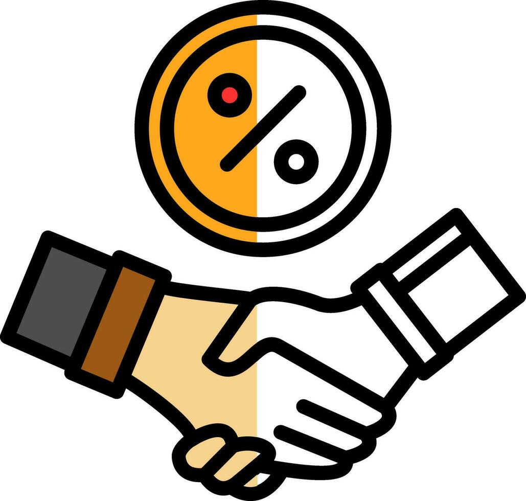 Handshake-Vektor-Icon-Design vektor