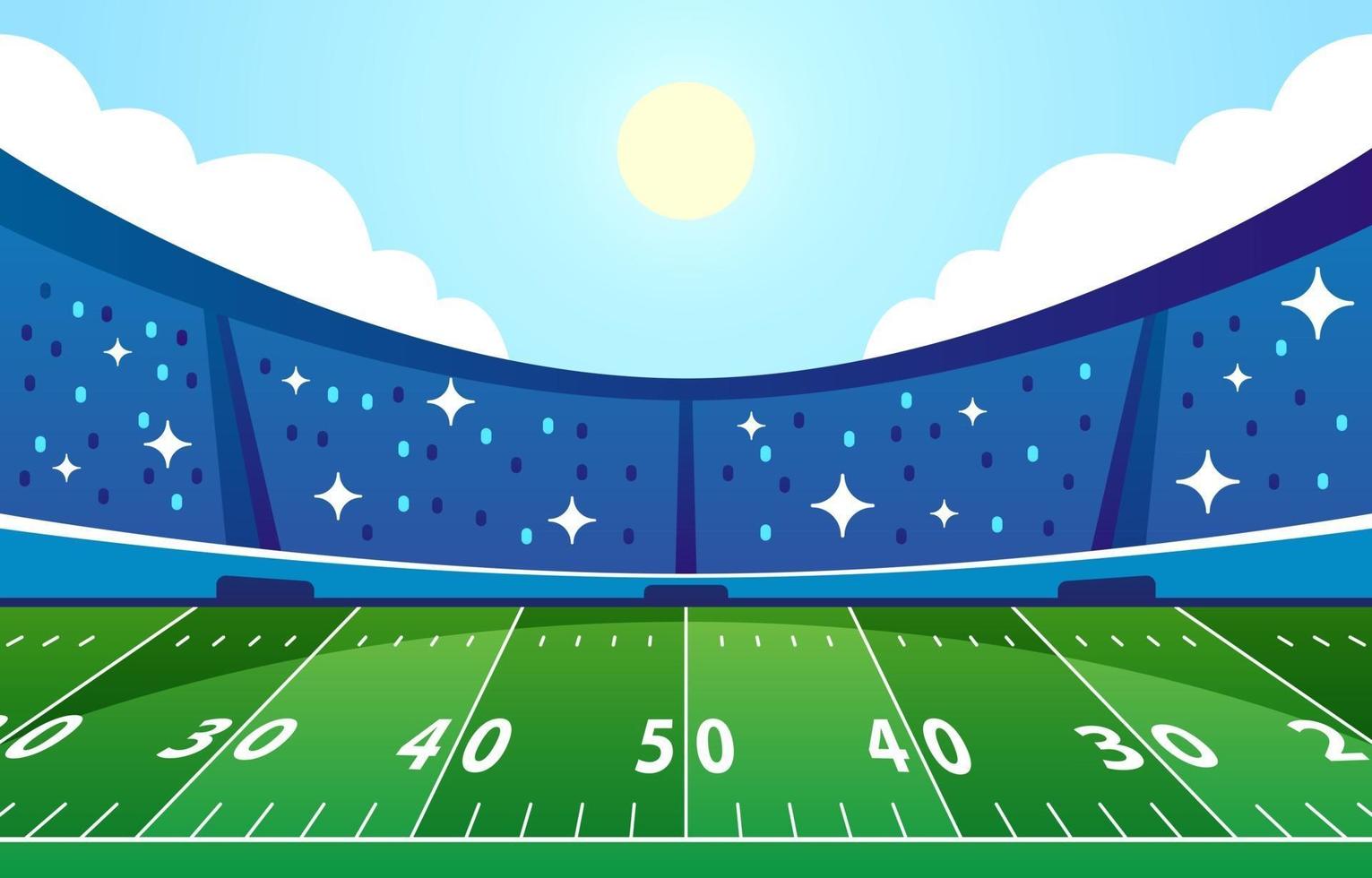 Hintergrund des American-Football-Stadions vektor
