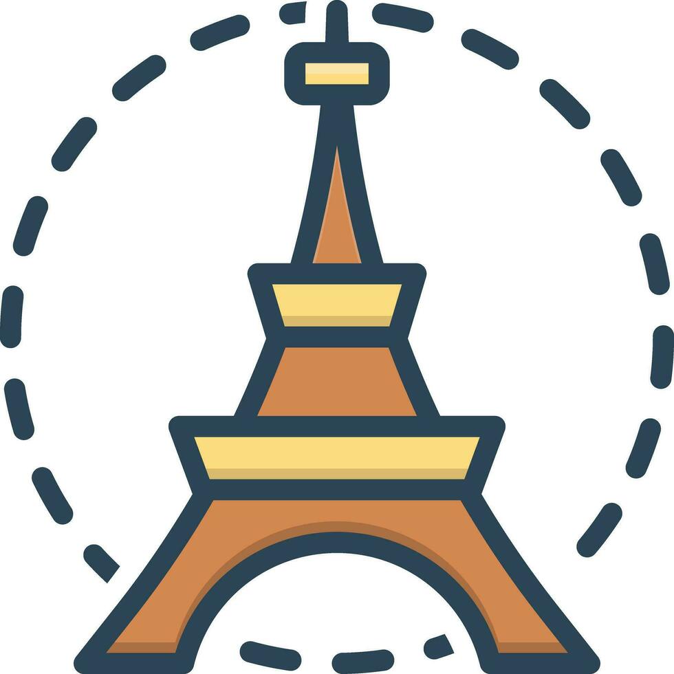 Färg ikon för franska vektor