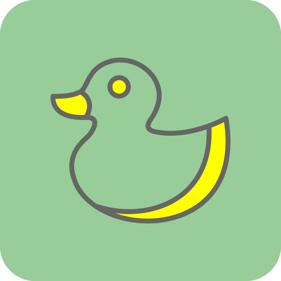 Gummi-Ente-Vektor-Icon-Design vektor