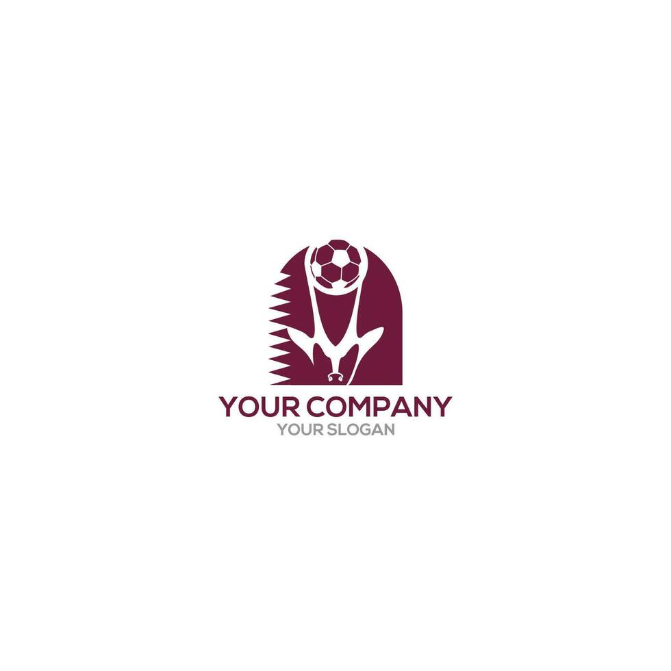 Oryx Katar Fußball Verein Logo Design Vektor