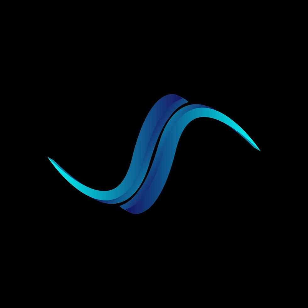 einzigartig Brief s Logo Gradient Design vektor